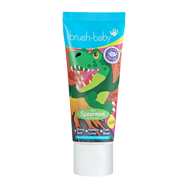 Brush-Baby Kids Dinosaur Spearmint Toothpaste with Xylitol (3 years+)
